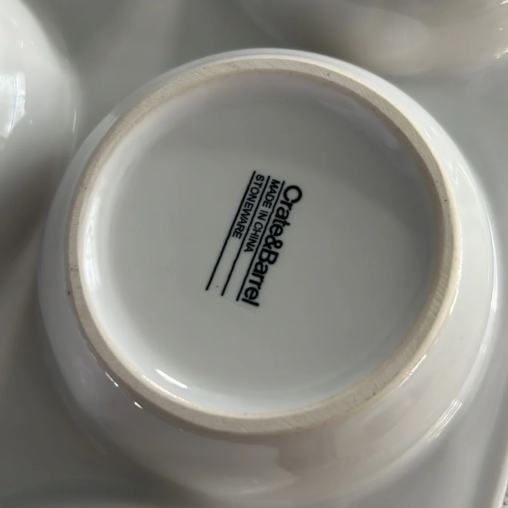White Crate& barrel stoneware dish